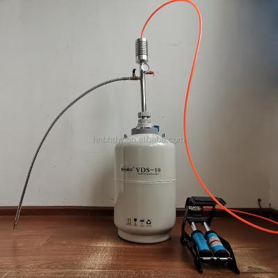 China wholesale new innovations hand operate small nitrogen transfer foot pump 3L/MIN liquid nitrogen pump for cow semen container for sale