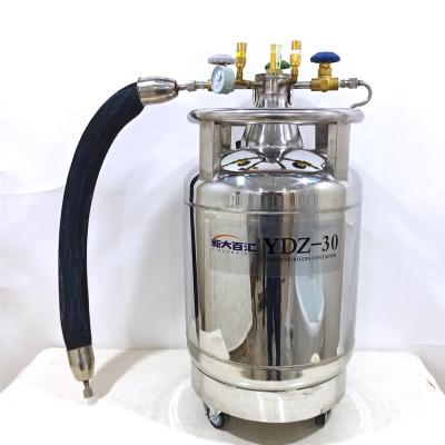 China cryo self-pressurized liquid nitrogen dewar tank YDZ-100 ltr semen dewar container for sale