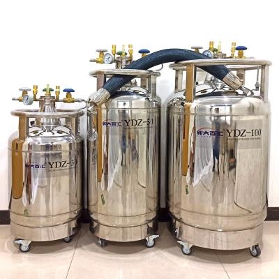 China self pressurising YDZ-30 liquid nitrogen tank container for laboratory cryogenic grinding equipment for sale