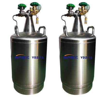 China YDZ-15 Self-pressurized Liquid Nitrogen Dewar for Easy Operation in Cryogenic Lab for sale