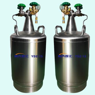 China Self-Pressurizing Nitrogen Storage Dewar YDZ-15 Store Liquid Media with Confidence for sale