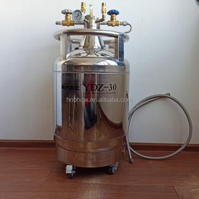 China wholesale new trends 0.09mpa Low Pressure Liquid Nitrogen Filling Dewar Tank 50L Medical Cryogenic Container for cryo chamber for sale