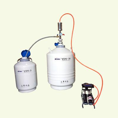 China Liquid Nitrogen Dewar foot electric liquid nitrogen transfer pump Manual Low Pressure pumping system for sale