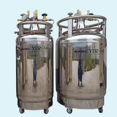 China 50L Self-pressurized Liquid Nitrogen Tank with Regulating Valve Transport Solution for sale