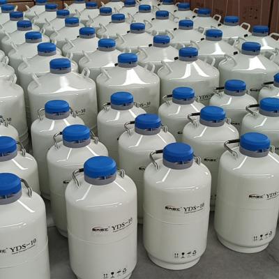 China Veterinary Embryo Pig Semen Frozen YDS 10 Liquid Nitrogen Storage Tank for 0.25ml Long Thin Straws for sale