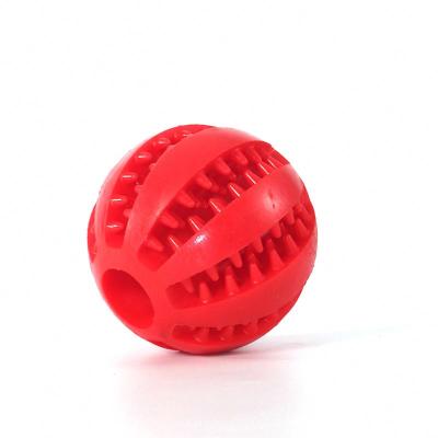 China Diameter 7.5cm Funny Funny Random Color Dog Ball Teeth Silicone Dog Chew Toy Ball With Squeaky Sound Dogs Play Toys for sale