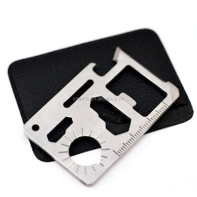 China Multi Functional Knife 11 in 1 Mini Emergency Survival Credit Card Multi Function Knife Camping Tool for sale