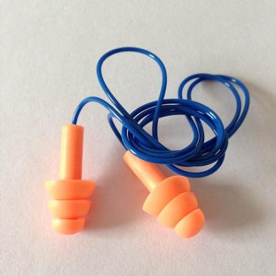 China Soft and Good for Reduce Noise Christmas Tree Noise Reduction Hearing Protection Molded Earplugs Swimming Silicone Ear Plugs Hearing Protection Ear Plugs With Rope for sale