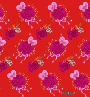 Chine 60gsm imprimé rouge a balayé le tissu de polyester ignifuge à vendre