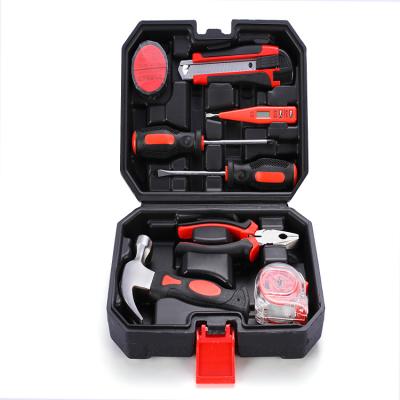 China Home House Hand Multi-Function Mechanic Tools Kit Set 9 Pcs Plastic Case Professional Carbon Steel Multi-Function Tool Box for sale