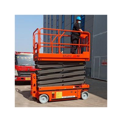 China Hotels Mini Lift Tables Self Propelled Electric Hydraulic Scissor Lift Platform for sale