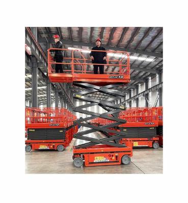 China Hotels Hydraulic DC Power Indoor and Outdoor Platform Self Propelled Aerial Work Scissor Lift for sale