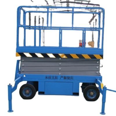 China Hot Selling Hotels Steel Frame Structure Scissor Lift Mobile Platform Used For Maintenance And Cleaning High Altitude Work for sale