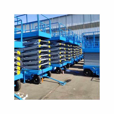 China Promotional Good Quality Hotels Trailer Mounted Small Portable Manual Man Lifts For Sale for sale