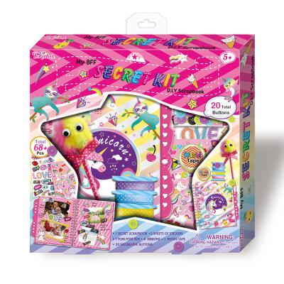 China 50% Paper Craft Kits for Kids Secret Lock Journal and Pom Pom Pen for sale