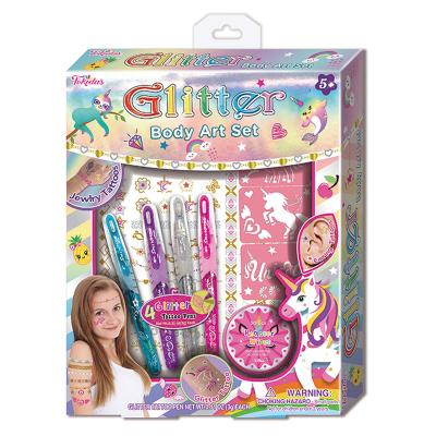 China 50% Paper Pretend Makeup For Girls - Glitter Body Art Set for sale