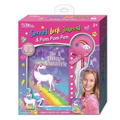 China 50% Paper Craft Kits for Kids Secret Lock Journal and Pom Pom Pen for sale