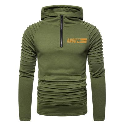 China Wholesale Men's Anti-Wrinkle 85% Cotton Zipper Fitness Wear Custom Muscle Fit Slim Fit Sports Breathable Workout Cotton Gym Pullover Hoodie Hoodie for sale