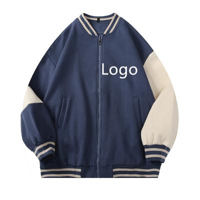 China QUICK DRY Preppy Style Stand Collar Stripe Baseball Jacket Streetwear Button Closed Plus Size Winter Bomber Jacket Men for sale