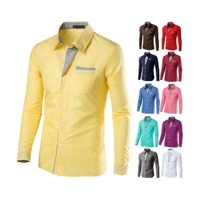 China OEM Wholesale Custom Cotton Anti-pilling Long Sleeve Classic Mens Formal Dress Shirt Custom Shirts Plus Size Shirts for sale