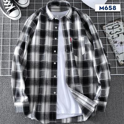 China OEM Wholesale Custom Logo Multicolor Casual Outdoor Sport Anti-pilling Men's Cotton Flannel Shirt Plus Size Shirts Custom Made Shirts for sale