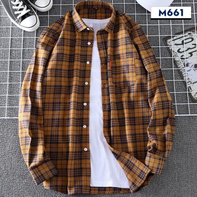 China Anti-pilling Plaid Flannel Pullovers Men's Oversized Casual Single Shirt Wholesale Custom High Quality Logo Printing Plus Size Mens Shirts for sale