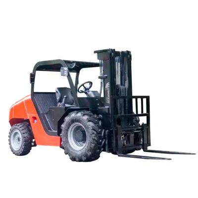 China Building Material Shops All terrain forklift hydrostatic 4-wheel drive forklift diesel for sale