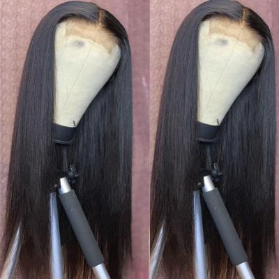 China Brazilian Natural Virgin Hair Wigs 100% Lace Closure 4x4 Wave 4*4 Closure Human Hair Silky Straight Lace Front Wigs For Black Women for sale