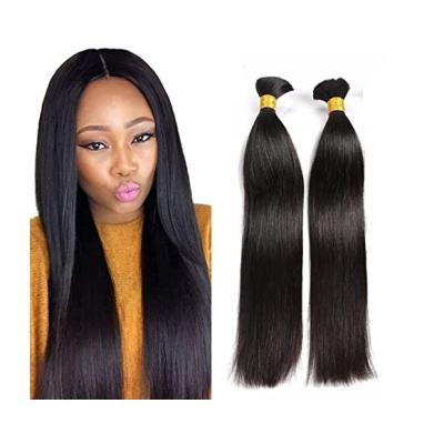 China Virgin brazilian volume no weft silky straight wave factory wholesale cheap braiding hair for sale