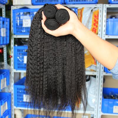 China Unprocessed Double Yaki Machine Weft Brazilian Virgin Yaki Cuticle Aligned Human Hair 100% Virgin Brazilian Hair Bundle for sale