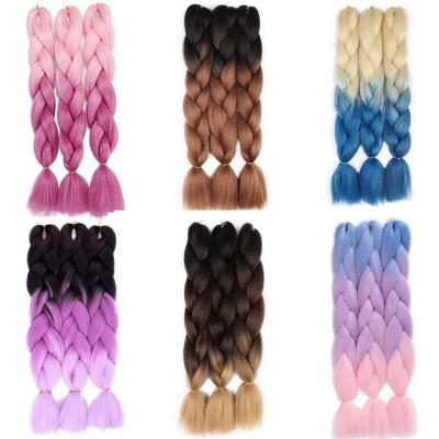 China Prestretched Synthetic Hair Synthetic 52 Braid Extensions Sample Order 3 Bundles Pre Stretched Human Braiding Hair Off for sale