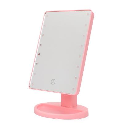 China Smart Portable Mini Lighted Led Lighted Vanity Makeup Mirror for sale