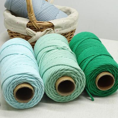 China Sustainable Cheap Macrame Rope 3mm Cotton Polyester 1 Ply Macrame Cord Rope For Bag Upholstery Shoes for sale