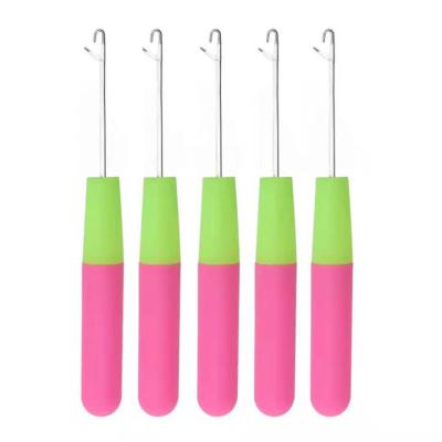 China Wholesale DIY Craft Knitting Customize Logo Wig Hair Tongue Hook Wig Dyeing Knitting Tools Braid Hook for sale