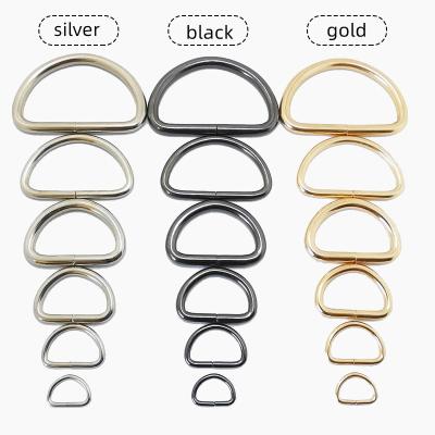 China New User-Friendly D-Button Iron Thread DIY Sewn Bag Belt Adapter Bag Belt Adapter D-shaped Buckle Clothing Bag Button Luggage Hardware Accessories for sale