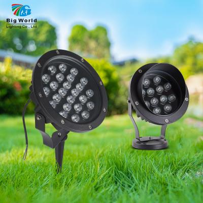 China Outdoor Decorative Led Garden Lawn Light Outdoor Ground Lamps Multicolor High Transmittance Led Spike Light for sale