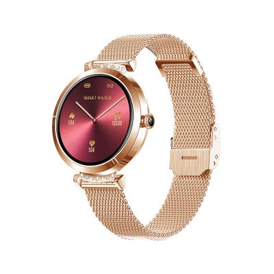 China Touch Screen Lady 1.09 Inch Round Screen Touch Screen Smart Watch With Steel Band Fitness Tracker With Sleep Monitor Woman SmartWatch NY22 for sale