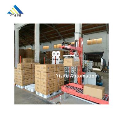 China Food Yisite Smart Single Column Palletizer For Bottles And Cartons Bundles And Bottles Bags for sale