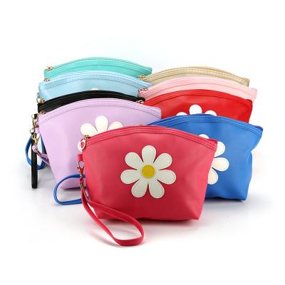 China Custom Durable Simple Logo Large Zipper Pouch Women Makeup Storage Travel Ladies PU Leather Cosmetic Bag for sale