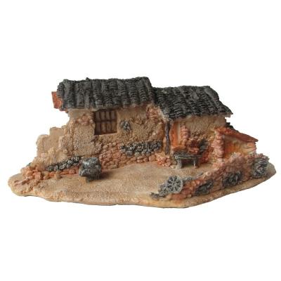 China Europe Z10036A Nice Office Decor China Old-fashioned Houses Figure Miniature Resin Landscape Figurine for sale