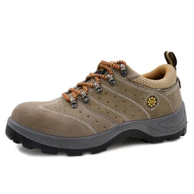 China Breathable Leather Steel Toe Cap Anti-Slip Proof Work Safety Shoes Boots For Men for sale