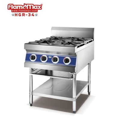 China Kitchen Cooking Equipment Commerical 4 Burner Gas Stove With Pedestal Kitchen Cooking Stove For Sale for sale