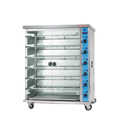 China Rotisserie High Efficiency Efficient Energy Saving 6 Rod Chicken Commercial Environmental Protection Stainless Steel Grill Rotisserie for sale