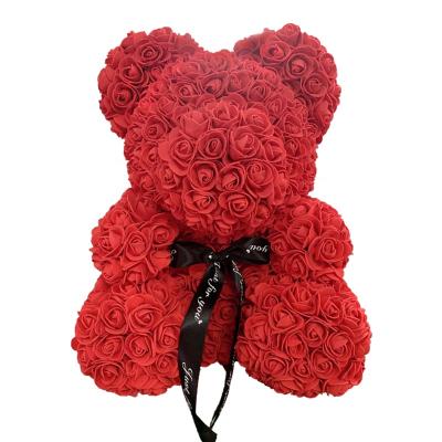 China Lovely new trend high quality artificial flowers rose teddy bear made in china best gift on valentine's day girlfriend for sale