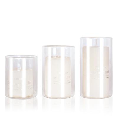 China Nice Quality Hot Sale Glass Empty Candle Container For Wedding Decoration for sale