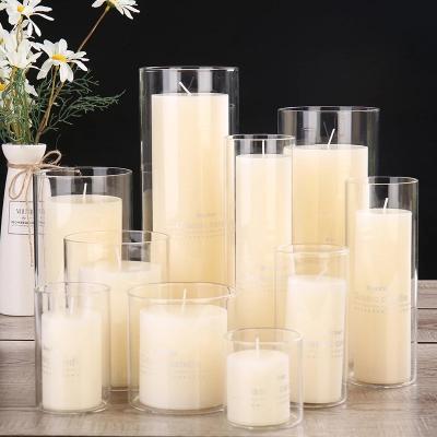 China Nice Quality Wholesale Classic Clear Glass Candle Container Round Bottom Candle Jar for sale