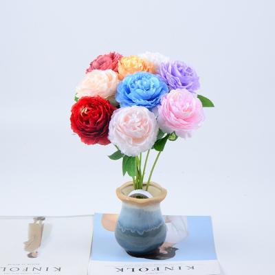 China New Trend Artificial Silk Flowers Peony Hand Bouquet DIY Peony Flower Durable Material for sale