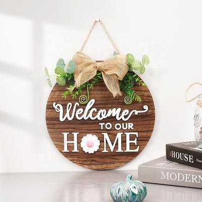 China Rustic Warm In The Amazon Rustic Welcome Sign For Front Door Outdoor Hanging Vertical Sign Welcome Sign Wood Porch Decor for sale