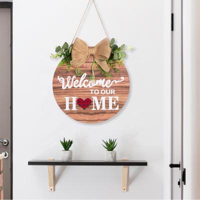 China Popular Rustic In The Market Rustic Welcome Sign For Front Door Outdoor Hanging Vertical Sign Welcome Sign Wood Porch Decor for sale