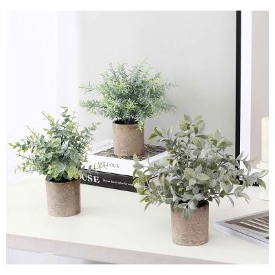 China Realistic Simulation Opens Potted Concrete Flowerpot Succulent Plant For Home Decoration for sale